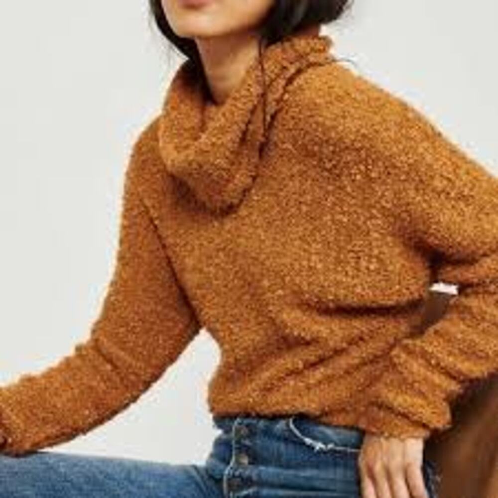Abercrombie & Fitch Burnt Orange Cozy Cowl Neck Long Sleeves Sweater Size Medium